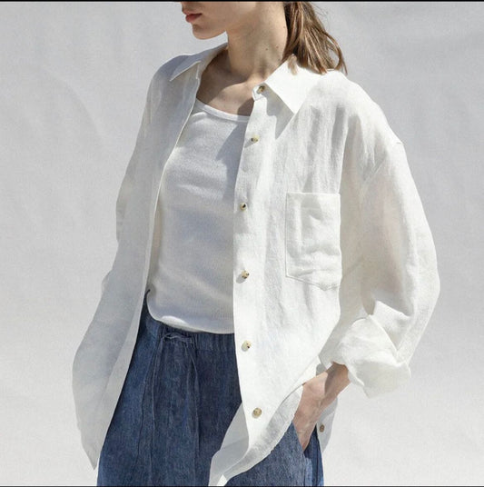 Off white linen shirt
